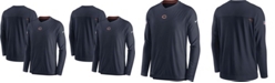 Nike Men's Navy Chicago Bears Sideline Coaches Performance Long Sleeve V-Neck T-shirt